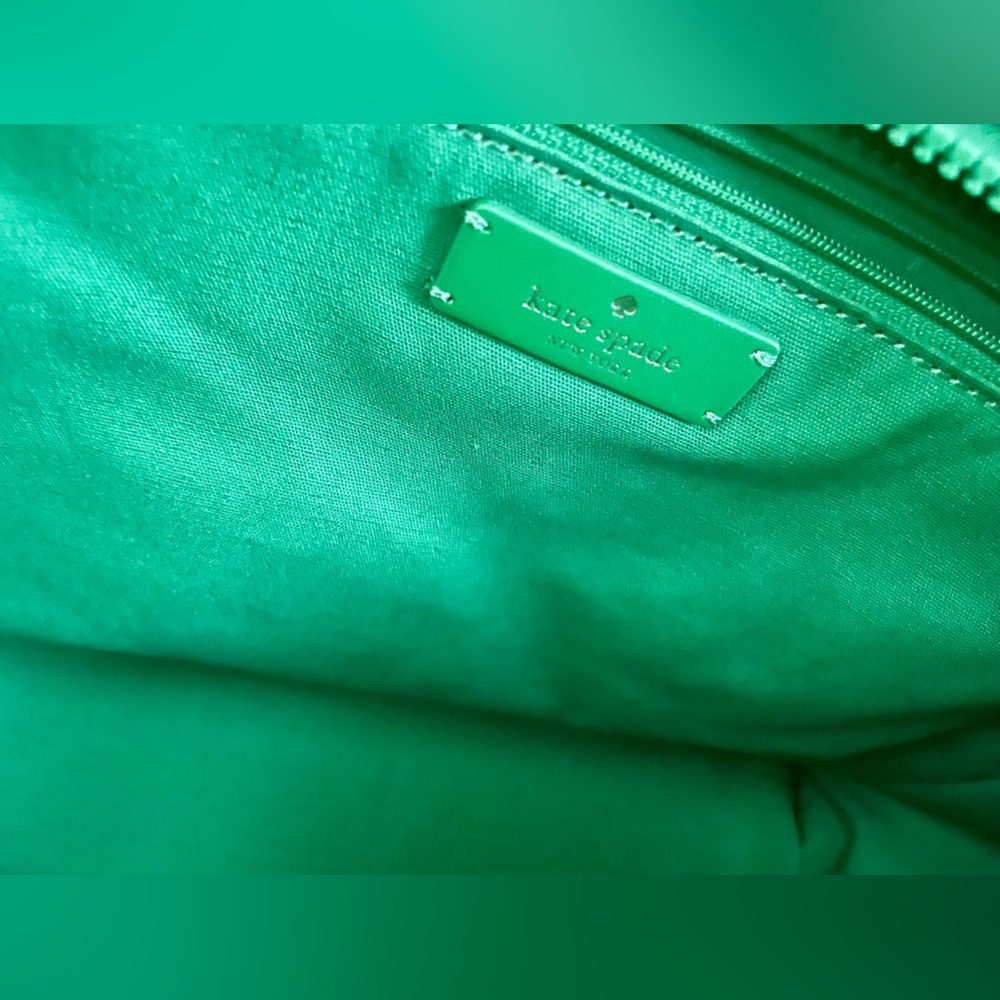Kate Spade Jett Large Tote | Green Beach Time Stripe | Embroidered Logo | NWT - Picture 12 of 16